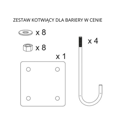 Barierka obrotowa 1,8 m