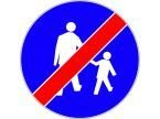 Znak C-16a - koniec drogi dla pieszych