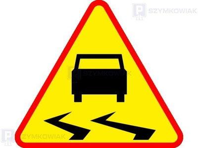 Znak A-15 - śliska jezdnia