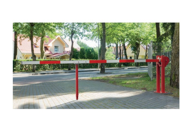 Szlaban ręczny z ramieniem regulowanym od 3-4 m