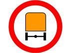 Znak B-13a - zakaz wjazdu pojazdów z towarami niebezpiecznymi