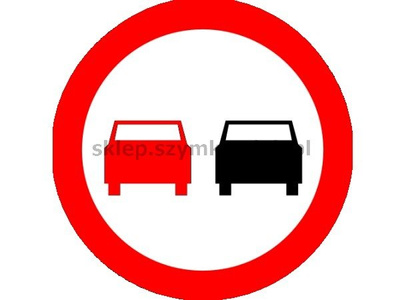 Znak B-25 - zakaz wyprzedzania