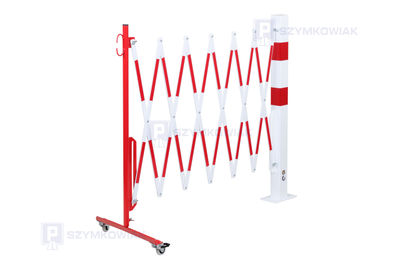 Zapora nożycowa ze słupkiem stałym