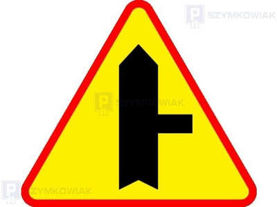 Znak A-6b - skrzyżowanie z drogą podporządkowaną występującą po prawej stronie