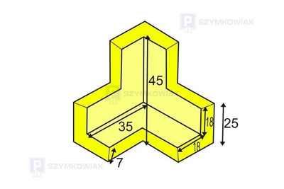 Profil ochronny narożny E 3D